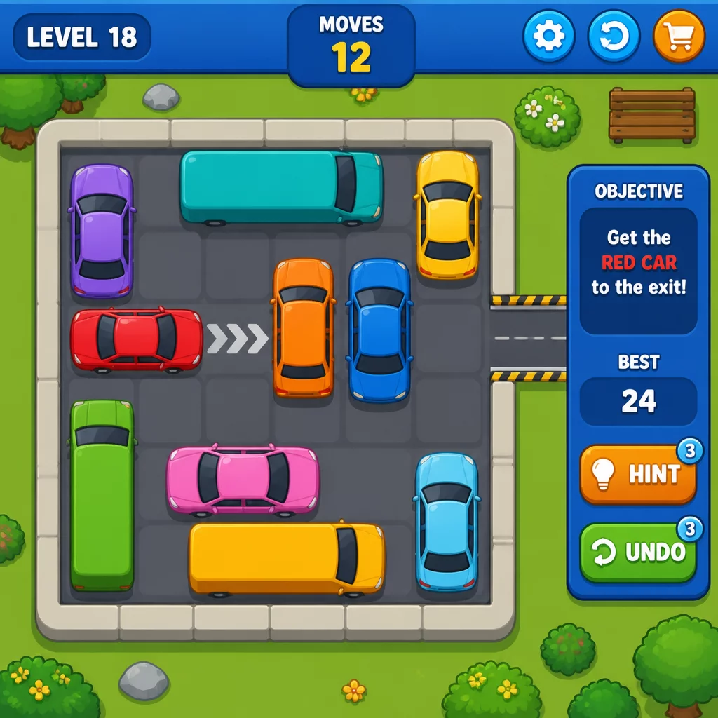 Congested Car Parking Jam