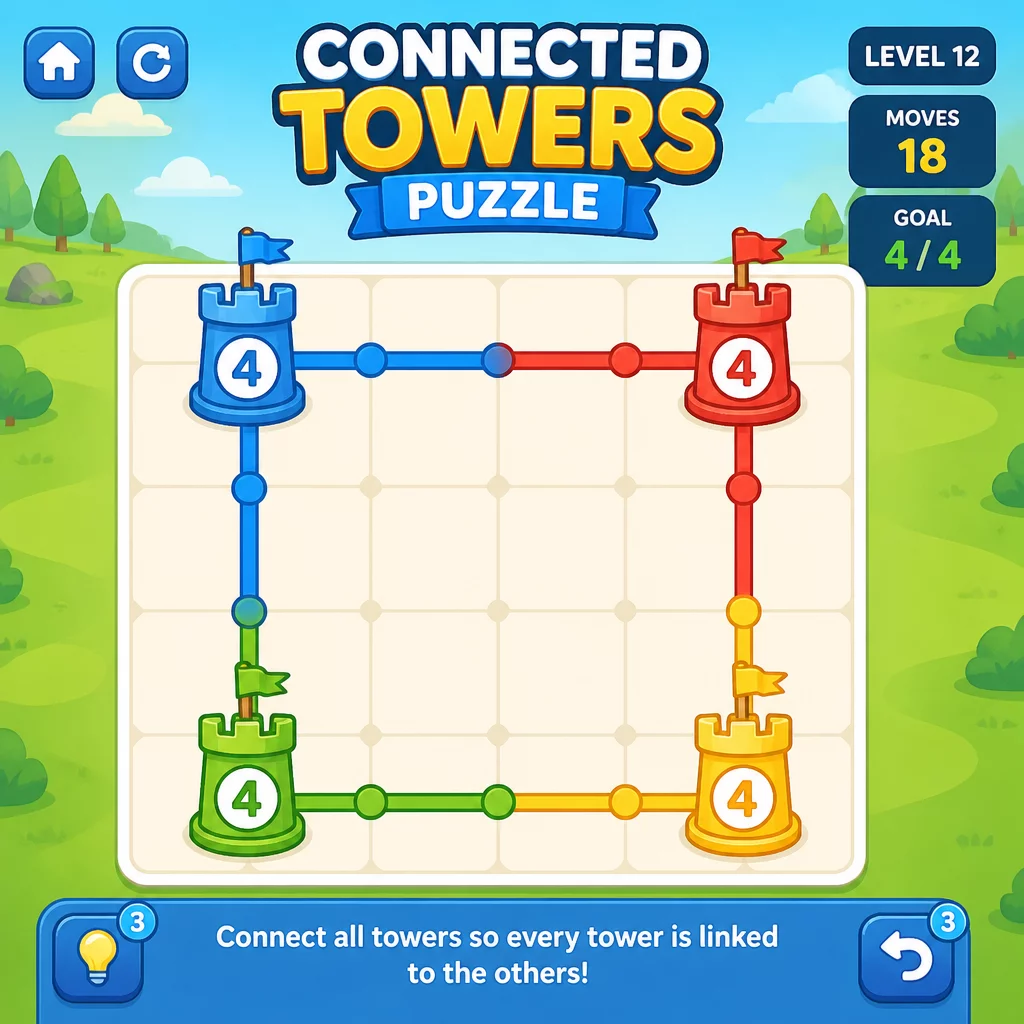 Connected Towers Puzzle