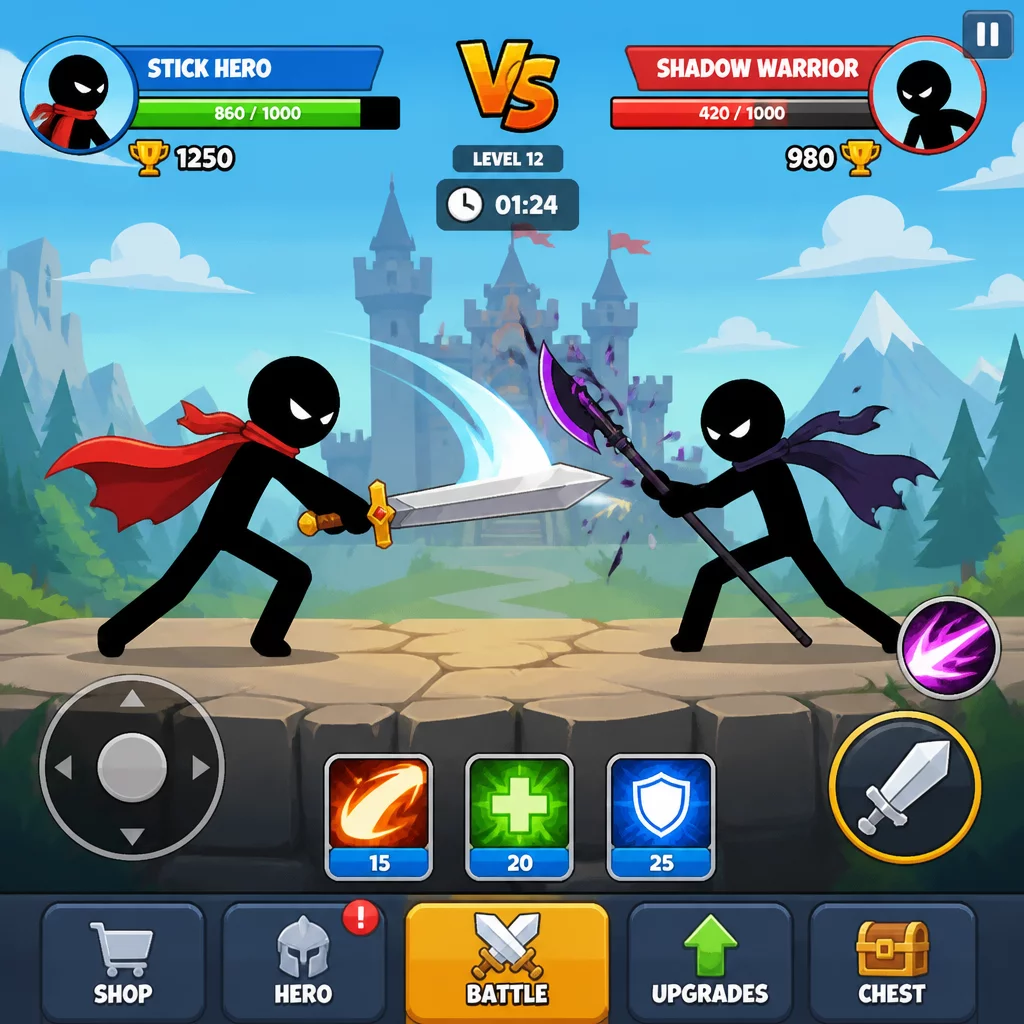 Stick Warrior Hero Battles Clash